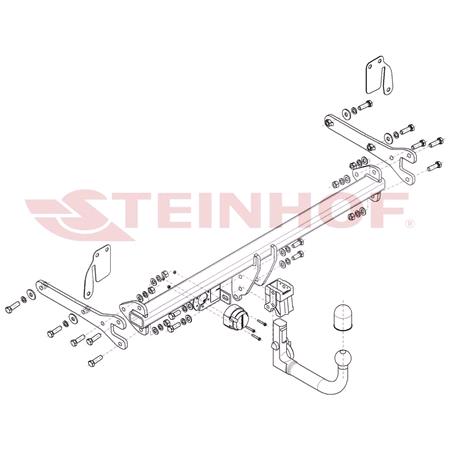 Steinhof Automatic Detachable Towbar (vertical system) for Toyota CH R, 2016 Onwards