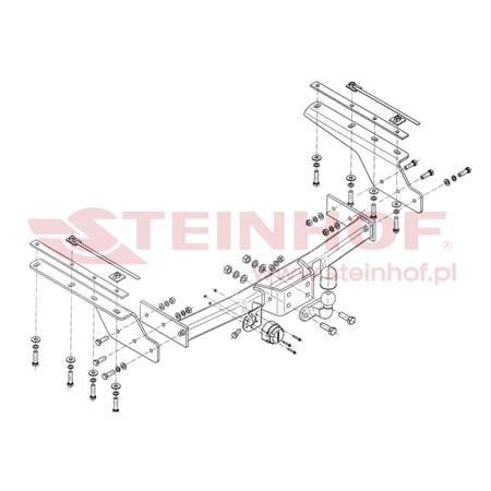 Steinhof Forged Towbar (fixed with 2 bolts) for Toyota LAND CRUISER 90, 1995 1998