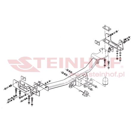 Steinhof Forged Towbar (fixed with 2 bolts) for Toyota LAND CRUISER 100, 1998 2002