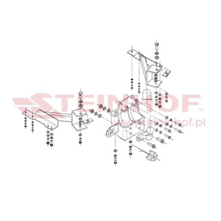 Steinhof Towbar (fixed with 2 bolts) for Toyota Land Cruiser, 2002 2010