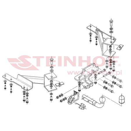 Steinhof Towbar (fixed with 2 bolts) for Toyota LAND CRUISER, 2002 2010