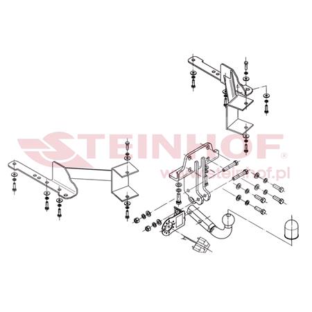 Steinhof Towbar (fixed with 2 bolts) for Toyota LAND CRUISER PRADO 150, 2009 Onwards