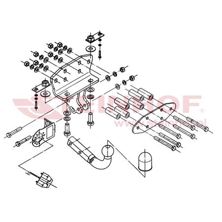 Steinhof Towbar (fixed with 2 bolts) for Lexus LX, 2008 Onwards