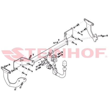 Steinhof Automatic Detachable Towbar (vertical system) for Peugeot EXPERT Box, 2016 Onwards