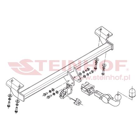Steinhof Automatic Detachable Towbar (horizontal system) for Toyota RAV 4 Mk II, 2000 2006