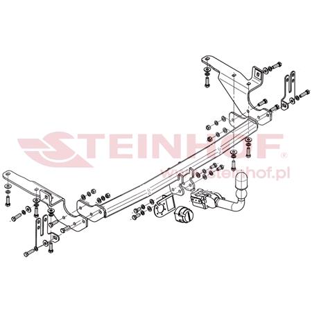Steinhof Automatic Detachable Towbar (horizontal system) for Toyota RAV 4 III,  2005 to 2012