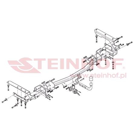 Steinhof Towbar (fixed with 2 bolts) for Toyota RAV 4 IV, 2013 Onwards