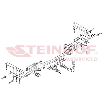 Steinhof Automatic Detachable Towbar (horizontal system) for Toyota RAV 4 IV, 2013 Onwards