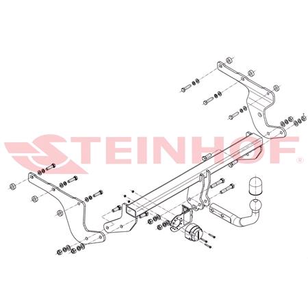 Steinhof Towbar (fixed with 2 bolts) for Toyota URBAN CRUISER, 2009 Onwards
