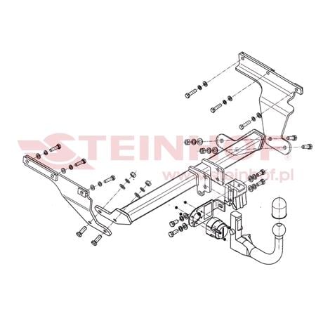 Steinhof Automatic Detachable Towbar (vertical system) for Toyota VERSO S, 2010 Onwards