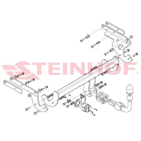 Steinhof Automatic Detachable Towbar (horizontal system) for Toyota YARIS/VITZ, 2014 Onwards