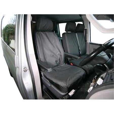 Van Seat Cover   Front Single   Black   Volkswagen Transporter T5 T6