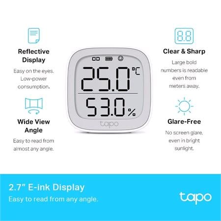 Tp Link Tapo T315 Smart Temperature and Humidity Monitor Energy Saver with Digital Display