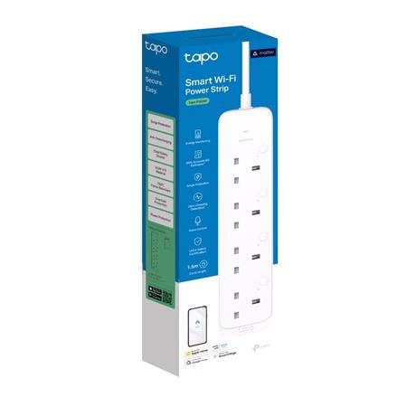 TP Link Tapo P340M 4 Gang Smart Wi Fi Power Strip   1.5m