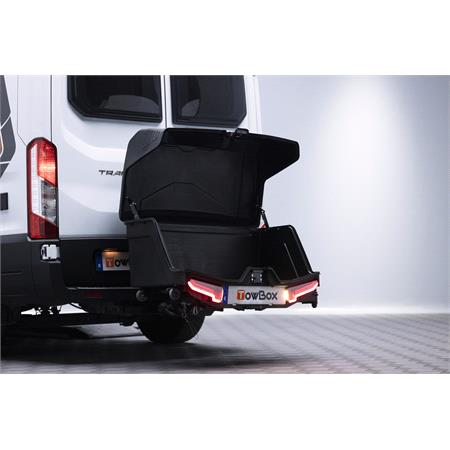 TowBox Camper Urban 330L Towbar Cargo Box (Long Model)   Black