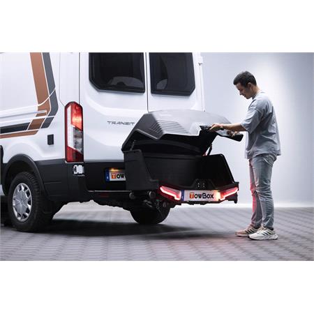 TowBox Camper Urban 330L Towbar Cargo Box (Long Model)   Black
