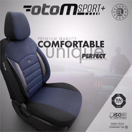 Premium Cotton Leather Car Seat Covers SPORT PLUS LINE   Blue For Volvo FM 2005 Onwards