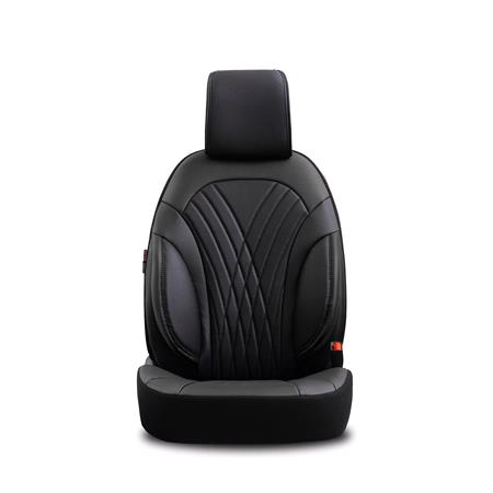 Progressive Artificial Leather Car Seat Covers   Black For Nissan ALMERA Mk II Saloon 2000 2006