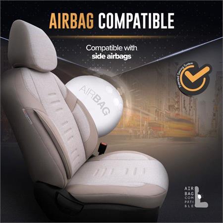 Premium Linen Car Seat Covers THRONE SERIES   Beige For Ford KUGA 2008 2013