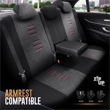 Premium Linen Car Seat Covers THRONE SERIES   Black For Nissan NOTE 2006 2013