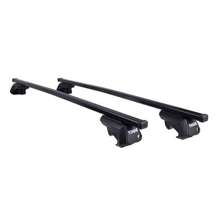 Thule SquareBar Evo Roof Bars for BMW X5 SUV, 5 door, 2000 2006, With Raised Roof Rails