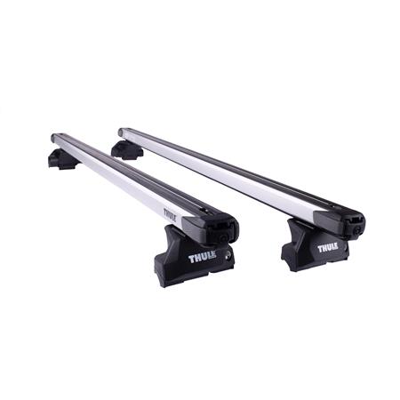 Thule SlideBar Roof Bars for Opel Crossland X SUV, 5 door, 2017 Onwards, with Solid Roof Rails