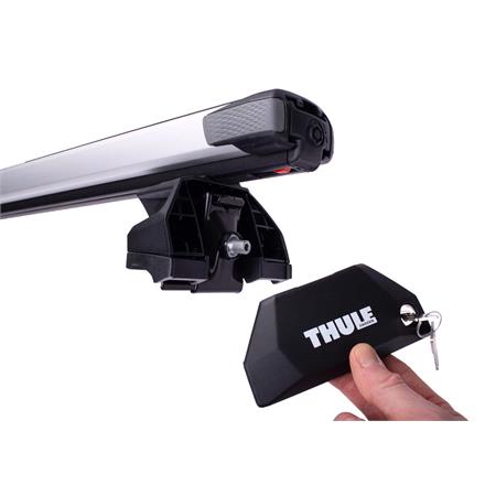 Thule SlideBar Roof Bars for Audi A4 Avant Estate, 5 door, 2015 Onwards, with Solid Roof Rails