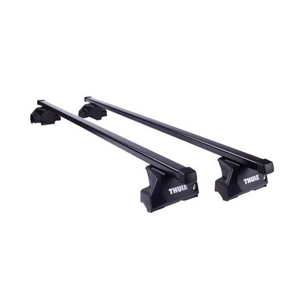 Thule SquareBar Evo Roof Bars for BMW 2 Series Active Tourer MPV, 5 door, 2014 Onwards, with Solid Roof Rails