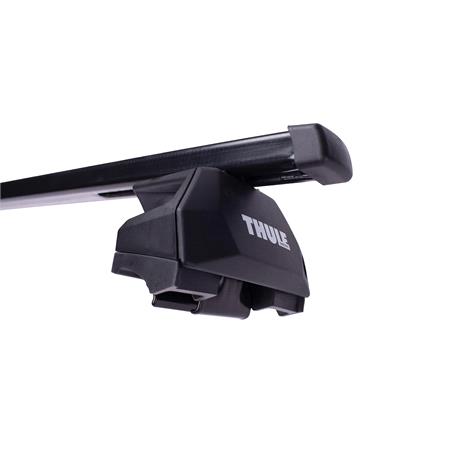 Thule SquareBar Evo Roof Bars for Seat IBIZA V ST Estate, 5 door, 2010 2017, with Solid Roof Rails