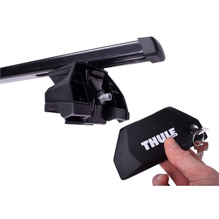 Thule SquareBar Evo Roof Bars for Volvo V90 II Estate, 5 door, 2016 Onwards, with Solid Roof Rails