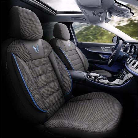 Premium Cotton Leather Car Seat Covers TORO SERIES   Black Blue For Mercedes C CLASS Estate 1996 2001