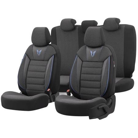 Premium Cotton Leather Car Seat Covers TORO SERIES   Black Blue For Chevrolet TRAX 2012 Onwards