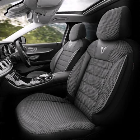 Premium Cotton Leather Car Seat Covers TORO SERIES   Black Grey For Opel VECTRA B Hatchback 1995 2003