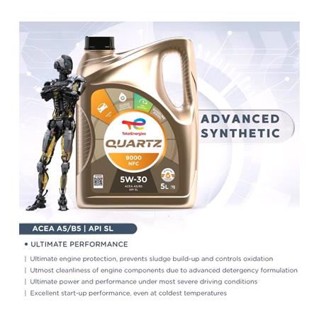 TOTAL Quartz 9000 Future NFC 5W30 Engine Oil   5 Litre