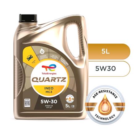 TOTAL Quartz INEO MC3 5W 30 Fully Synthetic Engine Oil   5 Litre   AQUA22_TD