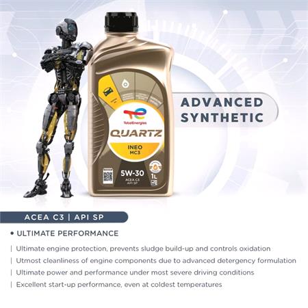 TOTAL Quartz INEO MC3 5W30 Fully Synthetic Engine Oil   1 Litre