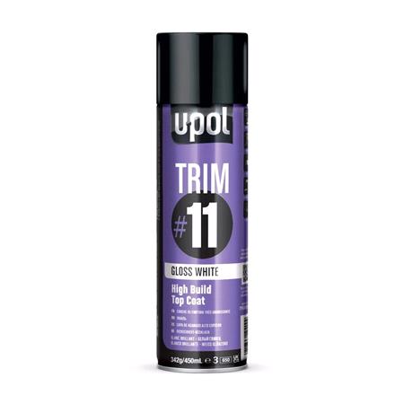 U POL TRIM#11 High Build Top Coat   Gloss White   450ml