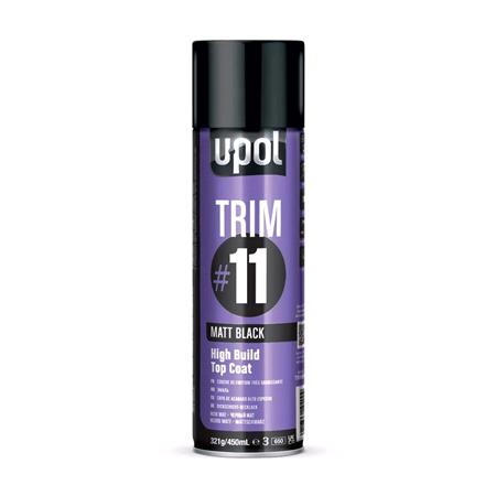 U POL TRIM#11 High Build Top Coat   Matt Black   450ml