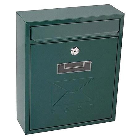 PostPlus Contemporary Wall Mount Post Box   Green Gloss