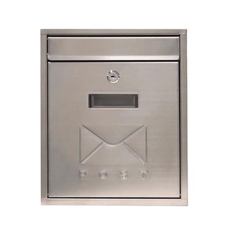 De Vielle Contemporary Wall Mount Post Box   Stainless Steel
