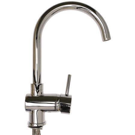 Single Lever Swan Neck Kitchen Tap - Chrome | MicksGarage