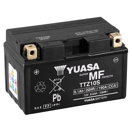 Yuasa Motorcycle Battery   TTZ High Performance TTZ10S BS 12v 8.6Ah, Combi Pack, Contains 1 Battery and 1 Acid Pack