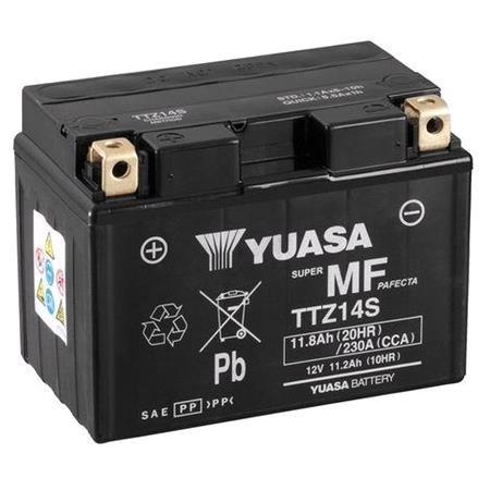 Yuasa Motorcycle Battery   TTZ High Performance TTZ14S BS 12V Battery, Combi Pack, Contains 1 Battery and 1 Acid Pack