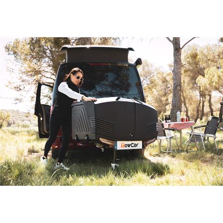 TowBox V3 Camper Urban Towbar Cargo Box   400L   Black
