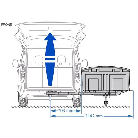 TowBox V3 Camper Urban Towbar Cargo Box   400L   Black