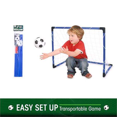 Toyrific Baseline Kids Football Goal with Ball and Pump   Blue