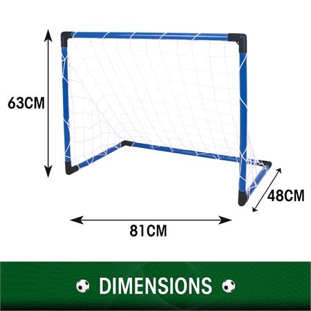 Toyrific Baseline Kids Football Goal with Ball and Pump   Blue