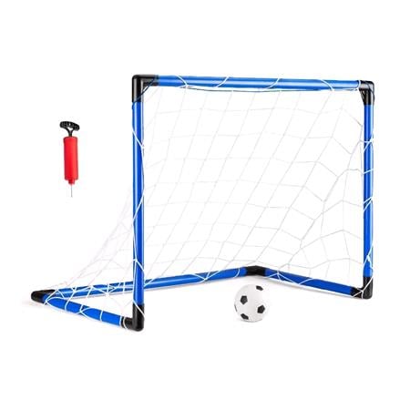 Toyrific Baseline Kids Football Goal with Ball and Pump   Blue