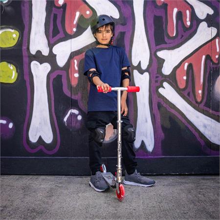 Xootz Folding Scooter with Led Wheels   Grey/Red
