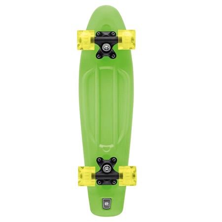Xootz 22 Inch Skateboard With LED Wheels   Green